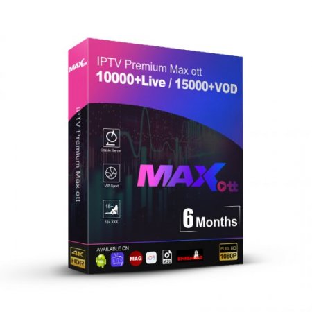 6 Months Max OTT IPTV m3u Subscription For Smart List Europe France Canada xxx Channels Vod