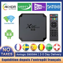 X96 Mini 5G IPTV BOX Arabic French Iptv France Android 9.0 Amlogic S905W Media Player X96mini 5G Smart TV Set top Box With 1 Year Code IPTV Subscription