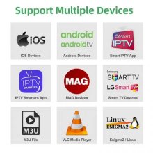6 Months QHDTV IPTV Abonnement France Arabic Support Android X96M Leadcool Box M3u Smarter Pro Code