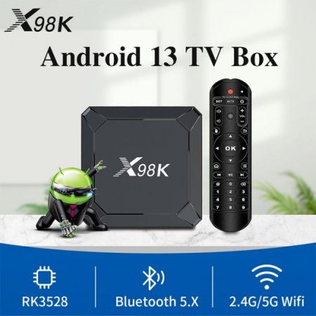 Hot Sell Smart Set-Top Box Android 13.0 X98K RK3528A 16GB 32GB Dual WIFI 4K TV-Box Android