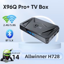 Neweset X96Q PRO+ Android 14.0 TV Box Allwinner H728 4K 2.4/5.8G 16GB/32GB/64GB Smart Tv Android Set Top Box X96Q PRO PLUS