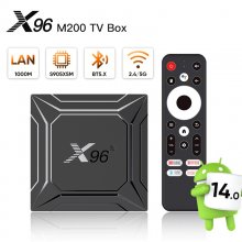 Android 14.0 X96 M200 4K Smart Set-top Box Amlogic S905X5M16GB 32GB 64GB Android Tv Box X96M200