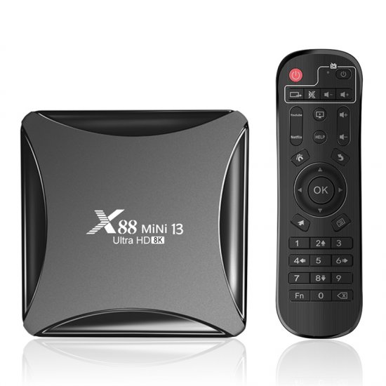 X88 Mini 13 8k HD Android 13.0 smart tv box RK3528 Quad-Core 2.4G/5G dual band Wifi BT5.0 Media Player box