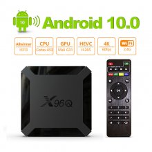 X96Q smart tv box Android 10.0 Allwinner H313 Quad Core support 2.4G Wifi 1GB 8GB 2GB 16GB media player 4K ship from france X96Q