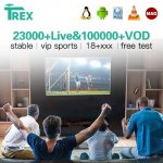 12 Months Trex IPTV Server 4K Xxx m3u 23000+live 100000+vod Firestick Smart Android TV Subscription T-rex