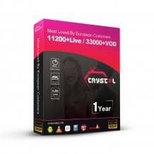 12 Months Crystal Global IPTV Subscription 4K FHD Free Test M3u List Smarter Pro Code IOS Devices