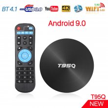 T95Q 4K Smart TV Box Android 9.0 Amlogic S905X2 Quad Core 4G 32G 64G Support 2.4G&5Ghz Wifi BT 4.1 H.265 Media Player Android TV Set Top Box