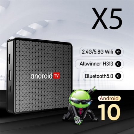 Android Tv Box X5 Android 10.0 Allwinner H313 2GB 16GB 2.4G Wifi Smart Set Top Box