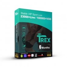 6 Months Trex Premium IPTV Smart Tv m3u Android 4K VIP Sport IPTV Abonnement T-rex